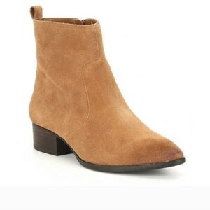 Gianni Bini Esplin Camel Tan Leather Suede Ankle Boots Size 8.5